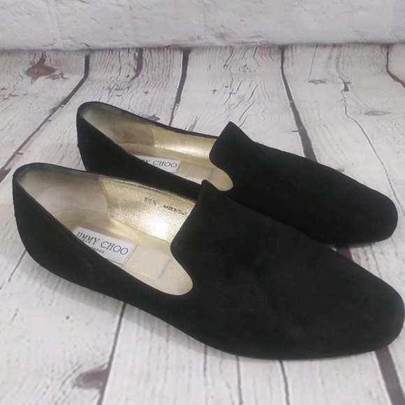 Jimmy Choo WHEEL Suede Slip On Loafers Sz 38.5 - Picture 3 of 7